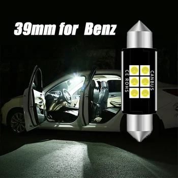 2pcs LED Luči C5W 39 mm Canbus Številka Licence Ploščo Luč Za Mercedes Benz EW211 -Razred E320 E350 E550 E55 W164 ML350 ML
