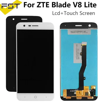 Črno/Bela Za ZTE V8 Lite Zaslon LCD+Touch Screen Montaža Nadomestnih Delov Mobilni Telefon Pribor+Orodje+Lepilo