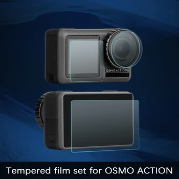 9H 2.5 D, Kaljeno Steklo Zaslona Filmski Set za DJI OSMO AKCIJI Objektiv Kamere Ročni Gimbal Stabilizator Zaščitno folijo Dodatki