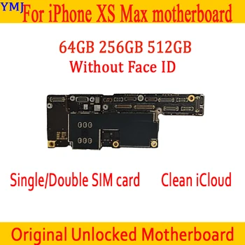 Tovarniško odklenjen Za iPhone X XS XR XS MAX matične plošče, brez Obraza, ID,Original za iphone X Mainboard s Celotno Ploščo Žetonov