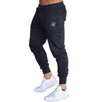 Moške telovadnic Sik Svile jogging hlače priložnostne stretch bombaža moške fitnes uvježbavanje hlače tesen športne hlače visoke kakovosti jogging hlače