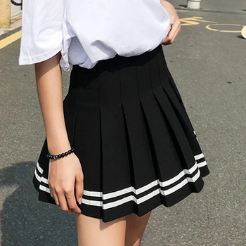 2020 Visoko Pasu Nabrano Krila Kawaii Harajuku Krila, Ženske, Dekleta Lolita A-line Mornar Krilo Velikosti Preppy Šolsko Uniformo
