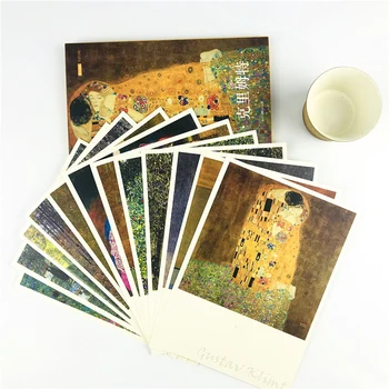 12 Listov/Set Psihedelični Klimt, Ki Jih Oljna Slika, Dopisnica Voščilnico Za Rojstni Dan Darilo Sim Sporočila Sim