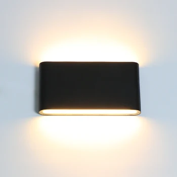 6W/12W LED Stenska Luč Vrt Stenske svetilke Verandi Rov IP65 Vodotesen Dekoracijo Razsvetljave Držalo Aluminij Mat Steklo AC90-260V