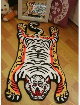 59x100cm Ustvarjalne Tiger Kožo Vzorec Preproga v Dnevni Sobi Preprogo Postelji Mat Antiskid Preproga