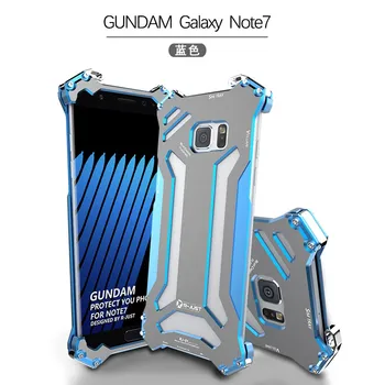 Aluminij Gundam Oklep Iron Man Ohišje Za Samsung Galaxy Note FE Opomba 7 N9300 Primeru mobilnega Telefona Primerih Zaščitne Lupine, Kože, Torba