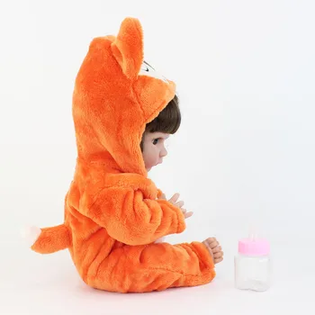 40 cm Mehke Silikonske Prerojeni Baby Doll Igrača Za Otroke Polno Vinil Mini Dekle Dojenčki Lutka Moda Otroci Darilo za Rojstni dan Kopajo Tuš Igrača