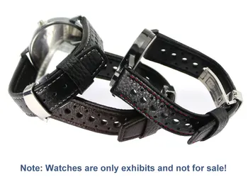 ZLIMSN Pravega Usnja Watch Trak 20 22 mm Watchband Black Brown Moški Ženske iz Nerjavečega Jekla Metulj Sponke Ure Pribor