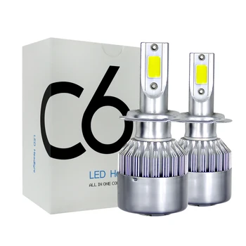 C6 Super Svetla LED Avtomobilski Žarometi H1 H3 H4 H7 Žaromet Svetlobe H11 HB3/9005 HB4/9006 9012 9007 H13 6000K 72W 7600LM