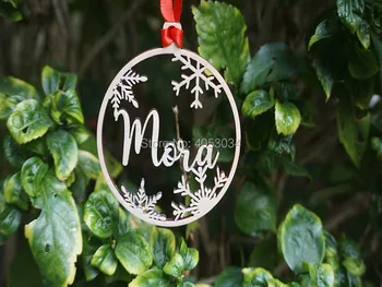 Osebno Božič Trojk -po Meri Ornament Žogo Lesen Okrasek Žogo z imenom in leto