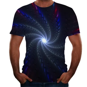 2020 nova majica s kratkimi rokavi moški Poletje tridimenzionalni 3D vortex T-shirt Moški Ženske 3D T Majica Kratek Rokav Harajuku Hip Hop Tshirt vrhovi