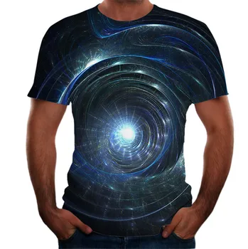 2020 nova majica s kratkimi rokavi moški Poletje tridimenzionalni 3D vortex T-shirt Moški Ženske 3D T Majica Kratek Rokav Harajuku Hip Hop Tshirt vrhovi