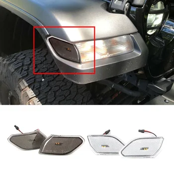 Avto Sprednji Strani Označevalcev Amber LED Luči Za Jeep wrangler JL 2018 2019 2020 Smoke Shell/Clear Lupini