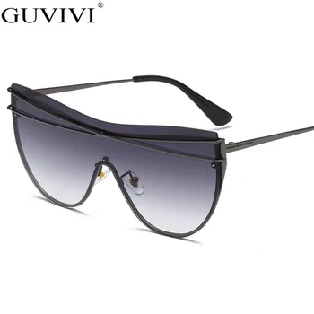 Rimless Prevelik sončna Očala Ženske 2020 Mačka Oči, sončna Očala Moških Gradient Moda Stempunk sončna Očala Goggle Očala UV400