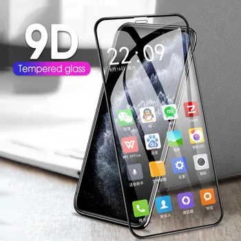 9D Ukrivljeno Zaščitno Kaljeno Steklo Na Za Telefon 6 7 8 Plus X Glass Zaslon Patron, 9D Mehko Rob Film Za iPhone XR XS MAX