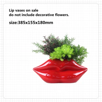 Po meri Ustnice Cvet Vazo Rdeča Usta Oblikovan Rastlin Pot Sodobne Smolo Ustnice Vaza Ne vsebujejo Umetnih Cvet/zelenih Rastlin