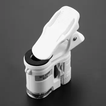 Izjemno majhen Mikroskopom Mobilni Telefon 9595W Lupo 60X LED luči Posnetek