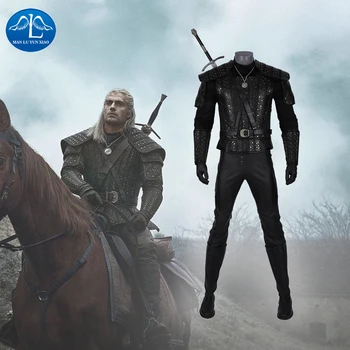 Manluyunxiao Pribor Cosplay Geralt od Rivia Božični Kostum Halloween Kostumi za Moške Odrasle Jakne