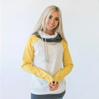 2019 prugasta šivanje hooded priložnostne svoboden modi nove hoodies žep