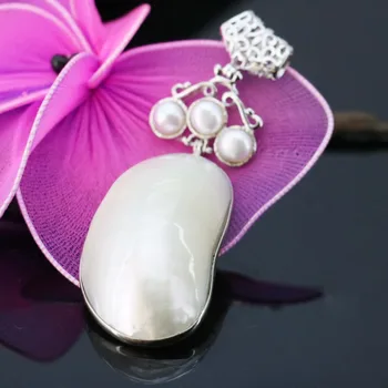 29*48 mm Moda Etnične Elegantna abalone sladkovodni biseri biseri kratek obesek simpleness ogrlico, izdelava nakita obrti diy