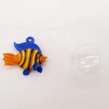 Po meri ročno pihano Murano float steklo tropske ribe, Mini Figurice akvarij dekoracijo obesek Dodatki stekla žival kip