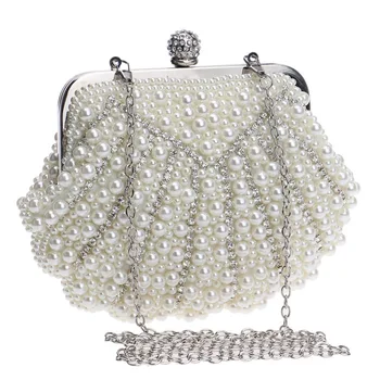 GLOIG shell design ženske večer torbe majhne diamante kovinski luksuzni novo sklopko za svate večerja torbice verige