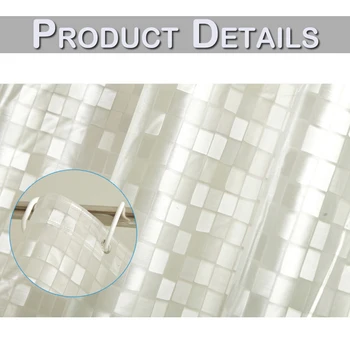 3D Nepremočljiva PVC Kopalnica Tuš Zavesa Kopalnica Nastavite S Preglednimi Mozaik Tlakovanih Wc, Tuš Zavese, S Trnkov D30