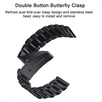 HIPERDEAL Primerna za Xiaomi Xiaoxun watch mibro zraka 20 mm dvojno snap sponke tri kroglice trdnega nerjavečega jekla trak