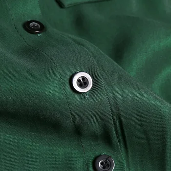 A-Linije Casual Velike Poletje Svoboden Dolgo Zeleno Obleko Plus Velikost Naguban Dolgimi Rokavi, Polo Vratu Črno Obleko Maxi Trdna Elegantno Obleko