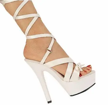 Seksi visoko 15 cm sandali ženske čevlje Slikovna stranka čevlji, izvajanje Plesne Čevlje