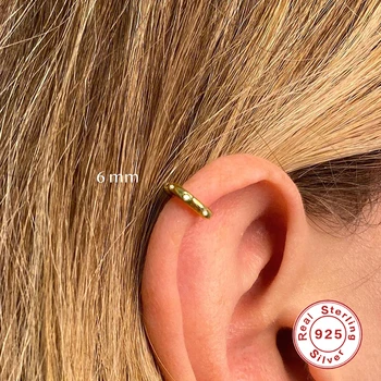 CANNER 6/7/8 mm, Vroče Prodaje 925 Sterlig Srebro CZ Cirkon Hoop Uhani Za Ženske Krog Piercing Uhan Earings Nakit Pendientes