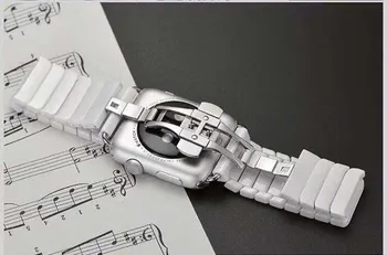 Luksuzni Keramični Zapestnica Trak za Apple Watch Band 42mm 38 mm za iWatch serije 5 4 3 2 1 40 mm 44 Manšeta Dodatki