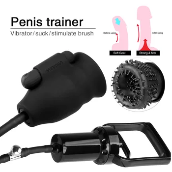 Moški Penis črpalka Vibrator Sex Igrača Za Odrasle Blowjob glavice penisa Vibrator Penis Sesanju Enlarger Širitve Sex Igrače za Moški Masturbator