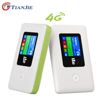 TIANJIE 4G LTE Žep WIFI Usmerjevalnik avto, Mobilni WiFi LTE EDG GSM Brezžični Mini Mobilnega omrežja Wi-Fi Odklenjena Usmerjevalnik z simcard reža