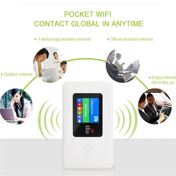 TIANJIE 4G LTE Žep WIFI Usmerjevalnik avto, Mobilni WiFi LTE EDG GSM Brezžični Mini Mobilnega omrežja Wi-Fi Odklenjena Usmerjevalnik z simcard reža