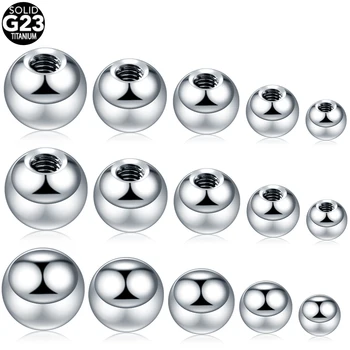 G23 Titanium Kroglični Pribor Uhan Kroglice Nastavek Piercing Nosu, Obrvi Piercing Vijak Kroglice Zamenjavo Priloge Obroči
