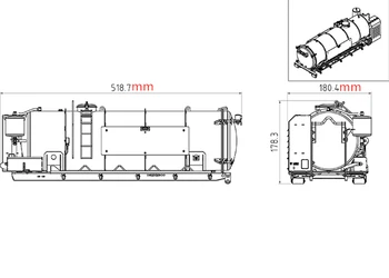 1/14 Rc Tovornjak Roll-On Polno Razkladanje Paletni Hidravlični Vedro Shranjevanje Vakuumska Posoda Za Simulacijo Spremembe Tamiya Igrače Model