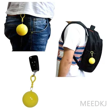 1 Kos Prenosni dežni plašč za enkratno uporabo poncho unisex dežni plašč žogo cape key ring žogo
