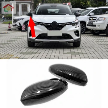 ABS Ogljikovih vlaken Vrata Strani Pogled od Zadaj Rearview Mirror Prekrivni Primeru Zajema Trim Avto StylingFor Renault Captur 2019 2020