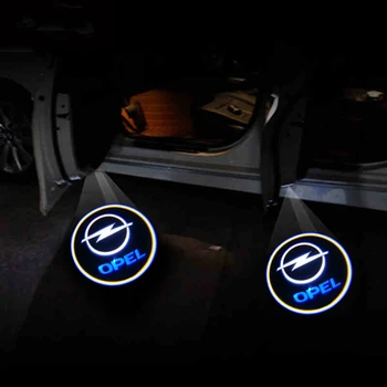 2Pcs Avto LED Vrata opozorilna Lučka Dobrodošli Logotip Projektor Za Opel Astra h, g, j Insignia Zafiri b Corsa d Vectra c Antara Vivaro Opc