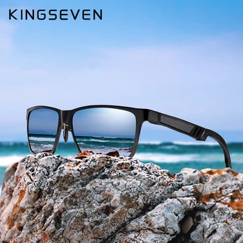 KINGSEVEN blagovne Znamke moška Očala Kvadratnih Polarizirana sončna Očala UV400 Leče za Očala Dodatki Moška sončna Očala Za Moške/Ženske