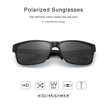 KINGSEVEN blagovne Znamke moška Očala Kvadratnih Polarizirana sončna Očala UV400 Leče za Očala Dodatki Moška sončna Očala Za Moške/Ženske