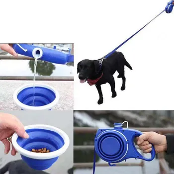 3M Zložljive Pes Povodec Razširitev Kuža Hoja Vodi Steklenico Vode za Hišne živali Pes Teče Pasje Roke Prosto
