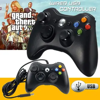 5 Barvo Žično USB Krmilnik za Igre Gamepad Igra Palčko Joypad za Microsoft Xbox 360 in Windows PC