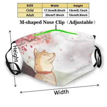 Shiba Inu Večkratno Uporabo Usta Masko Proti Meglica Dustproof Maska S Filtri Za Otroka Odraslih Shiba Inu Shiba Inu Japonska Pes Za Hišne Živali
