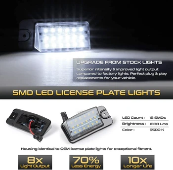 2Pcs Napak Xenon Bela LED Tablice luč Za Infiniti FX37 FX50 FX35 QX50 QX70 EX25 EX35 EX37 Q45 Avto, Število Svetilk