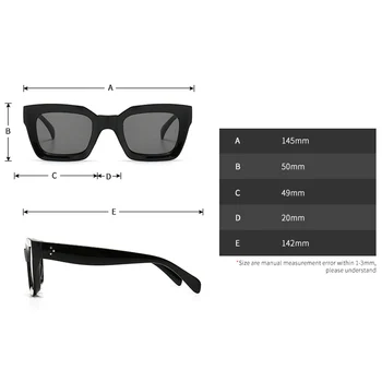 Peekaboo moda kvadratnih sončna očala ženske črna kovice jasno, rjava modra moška sončna očala uv400 2021 poletje moški dodatki