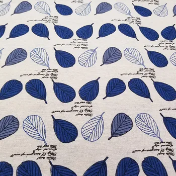 Merilnik Tiskanih Listov Modro bombaž in lan tkanine za DIY Šivanje Tapetništvo kavč zavese prtom bombaž Materiala