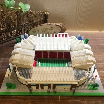 PZX Ustvarjalne Arhitekture Manchester United Football Old Trafford Stadion 3D Model gradniki Komplet Igrač za Otrok Otroke, Fantje