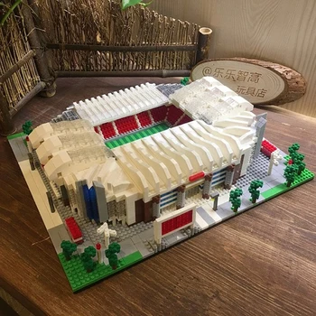 PZX Ustvarjalne Arhitekture Manchester United Football Old Trafford Stadion 3D Model gradniki Komplet Igrač za Otrok Otroke, Fantje